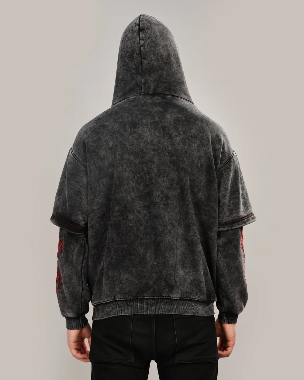 Bloodfire Acid Wash Hoodie