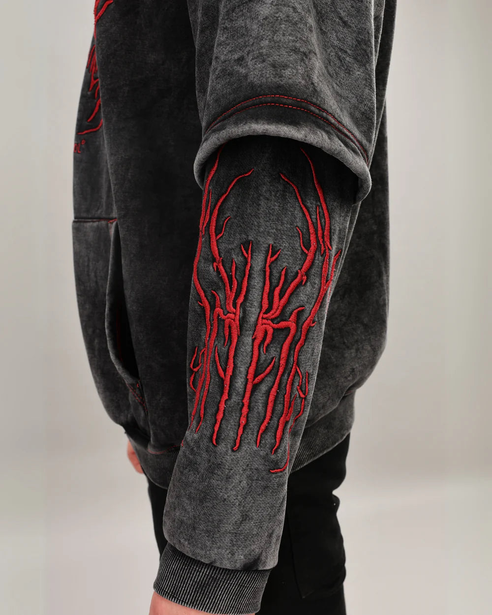 Bloodfire Acid Wash Hoodie