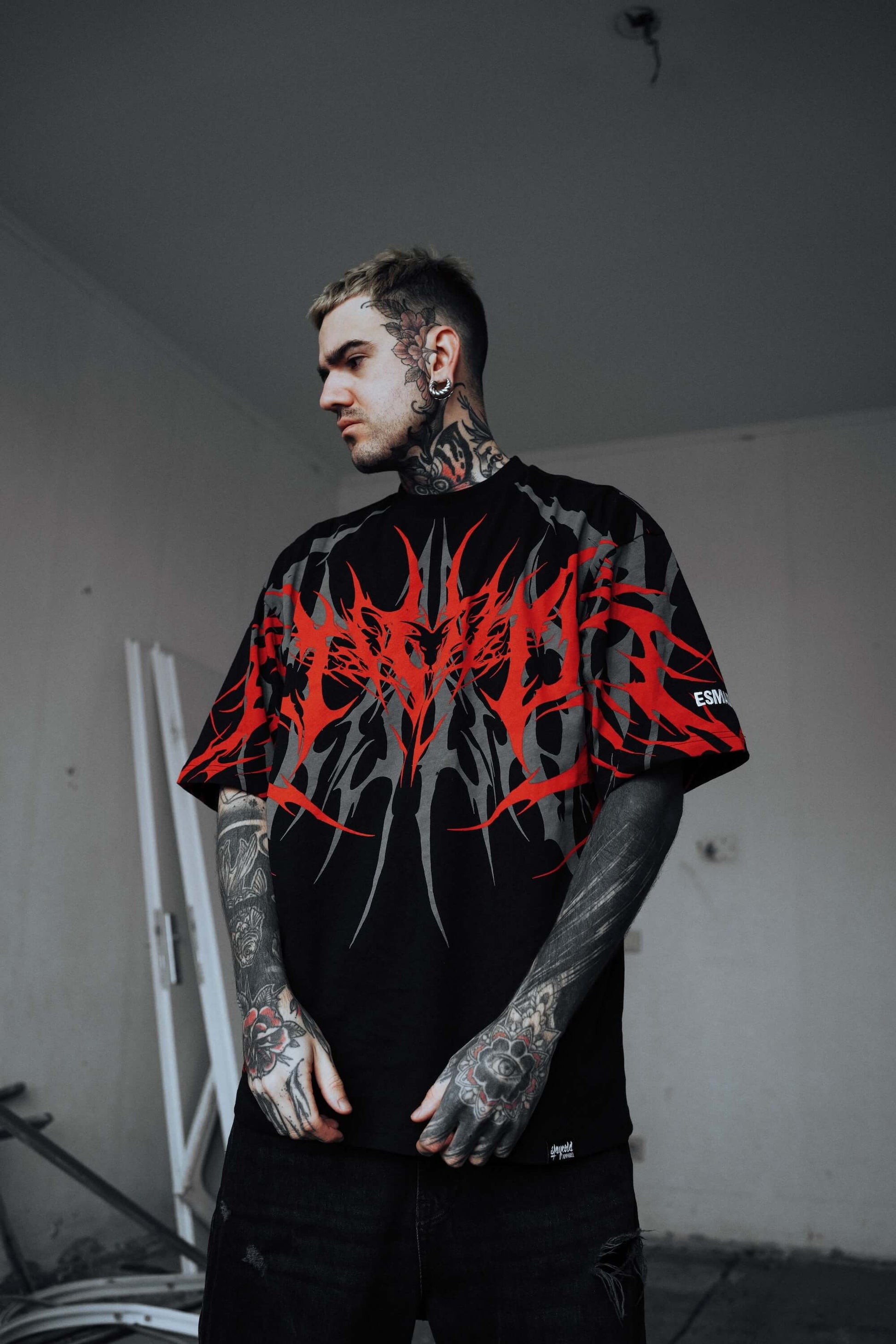 Red Cipher Oversized T Shirt – Liquid Threads
