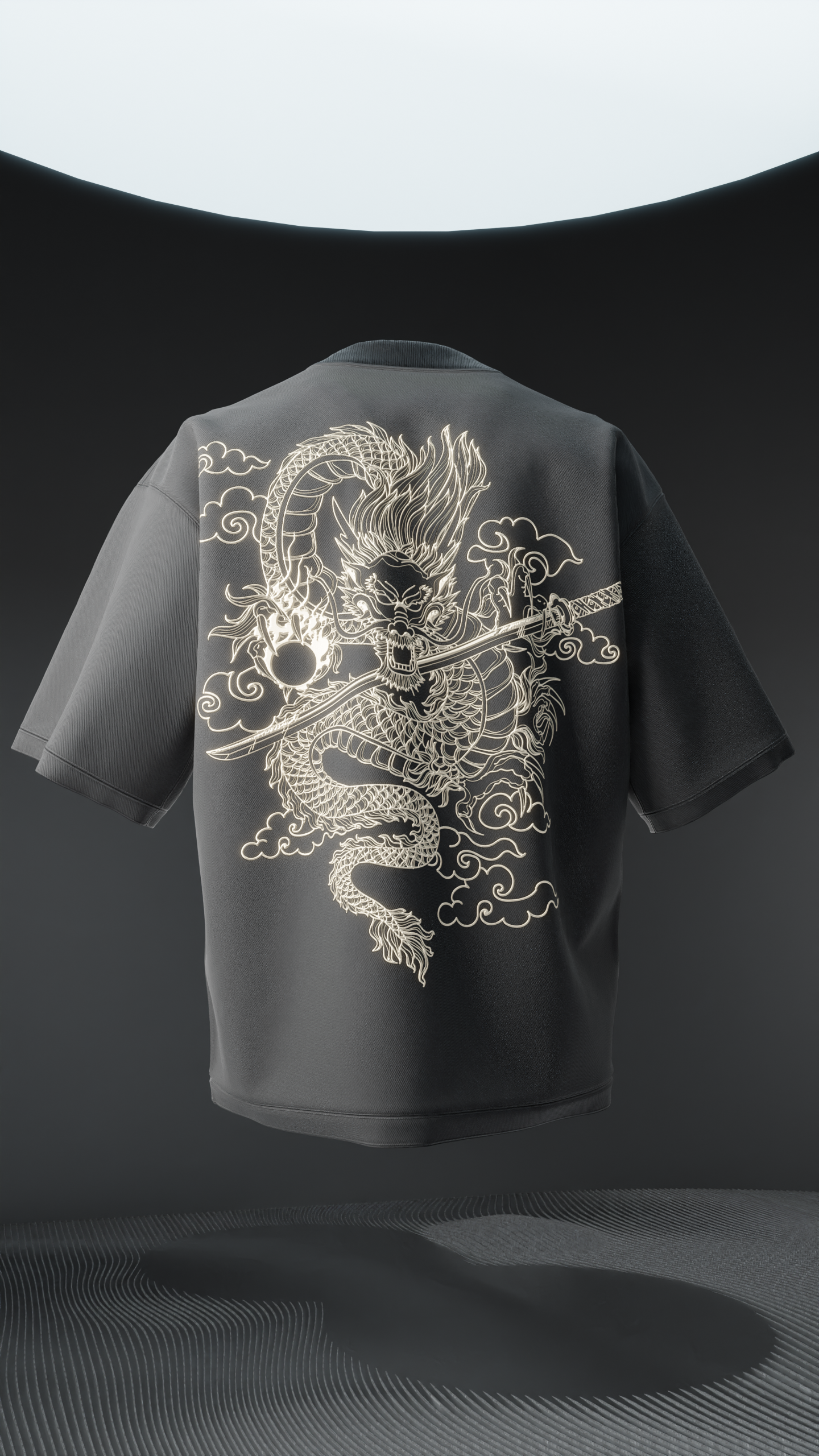 Japanese Dragon Oversized T Shirt