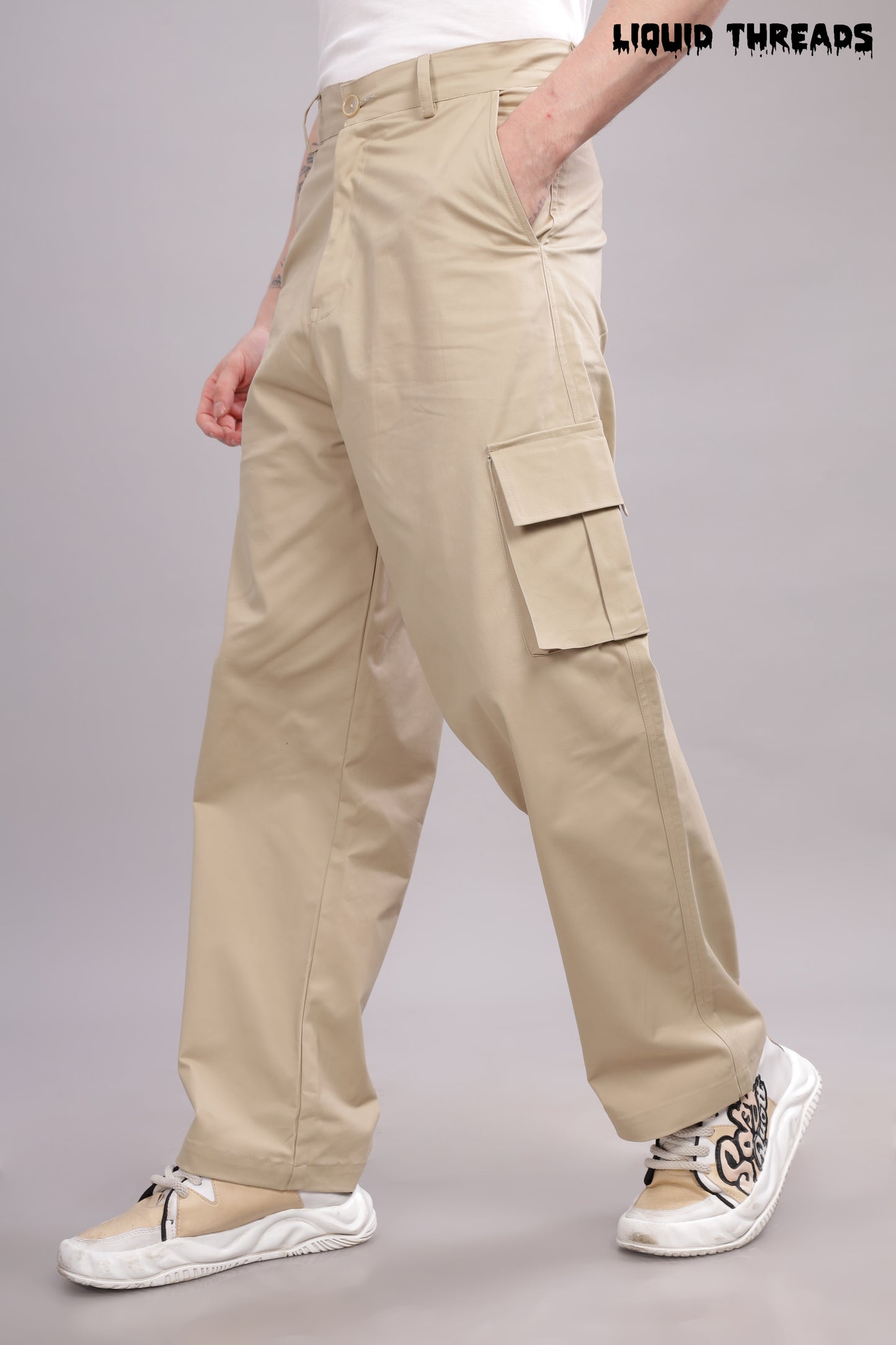 Beige Cargo Pants